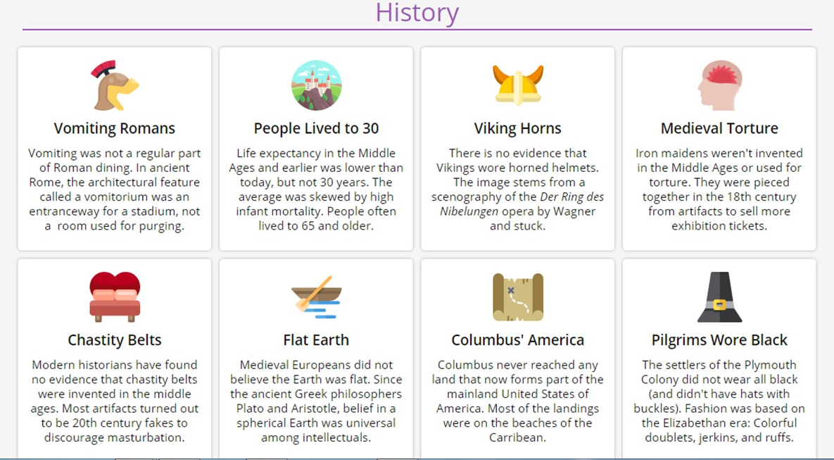 100 myths to bust at home list